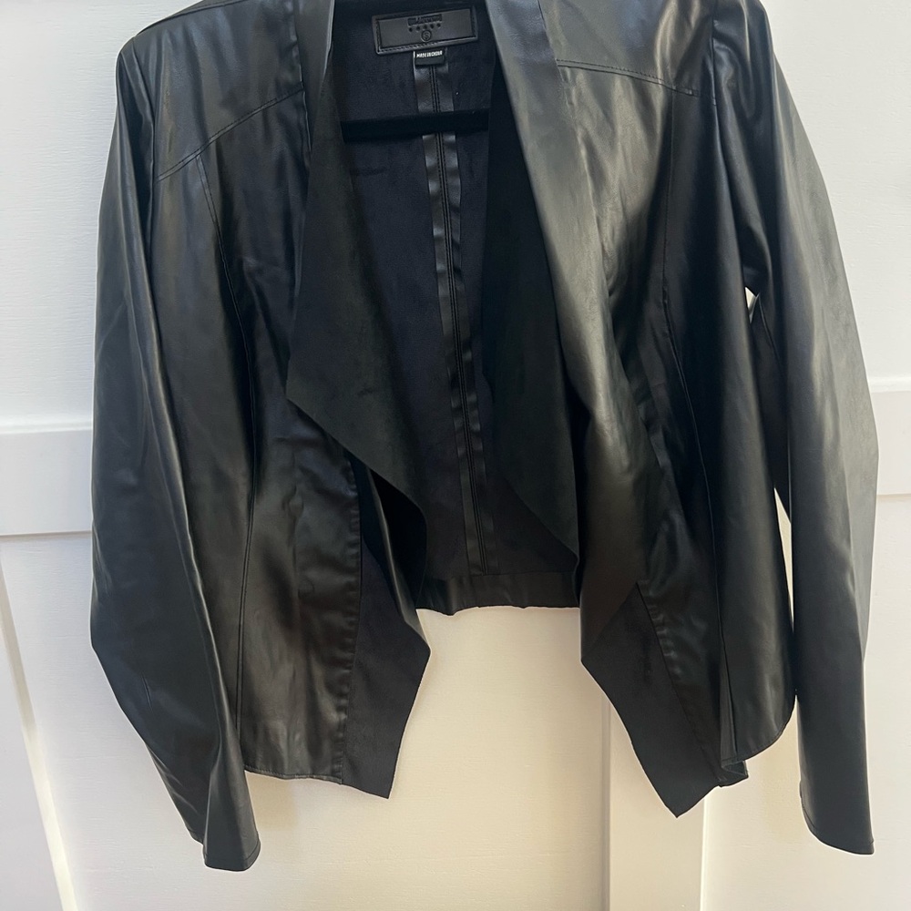 Blank NYC Black Leather Women's Jacket